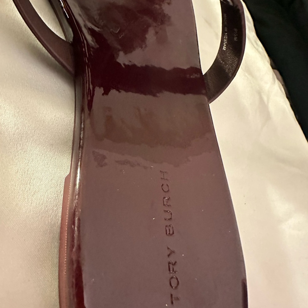 Tory Burch Burgundy Sandals - Picture 3 of 5